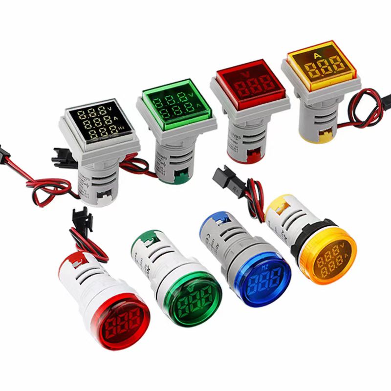 22mm mini minictmetr / ammetri / hertz metrli qaydlar Raqamli indikator nuri