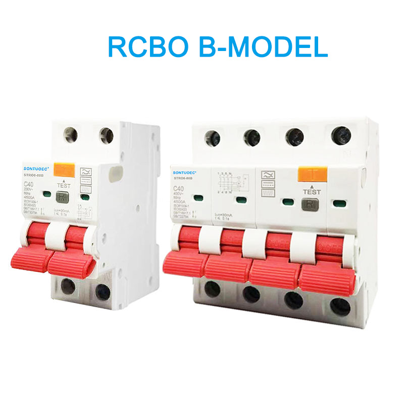 Rcbo b modeli 2p 4p qoldiq elektr uzumchi
