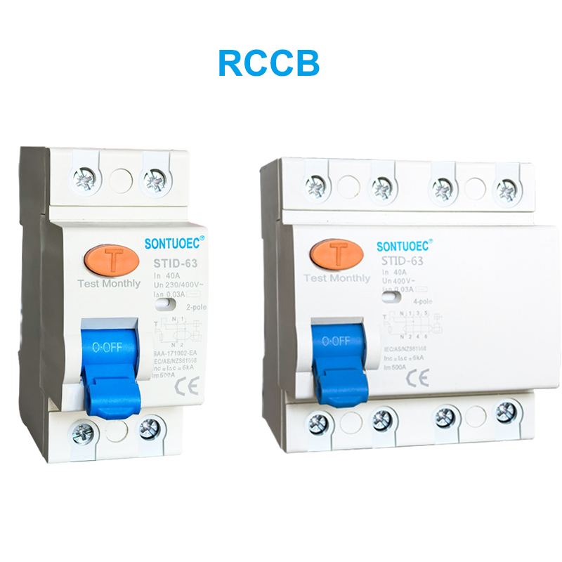 Stid-63 seriyali RCCB 230V 63A qoldiq oqim buzuvchisi