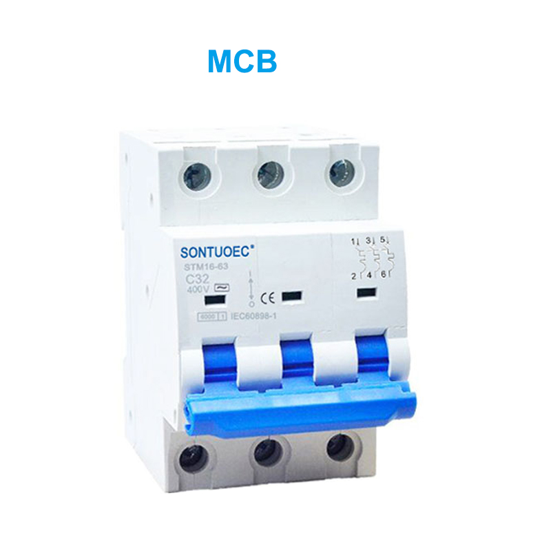 STM16-63 miniatyura tutqichini 6ka 1p 3p 4p 16A / 400V MCB