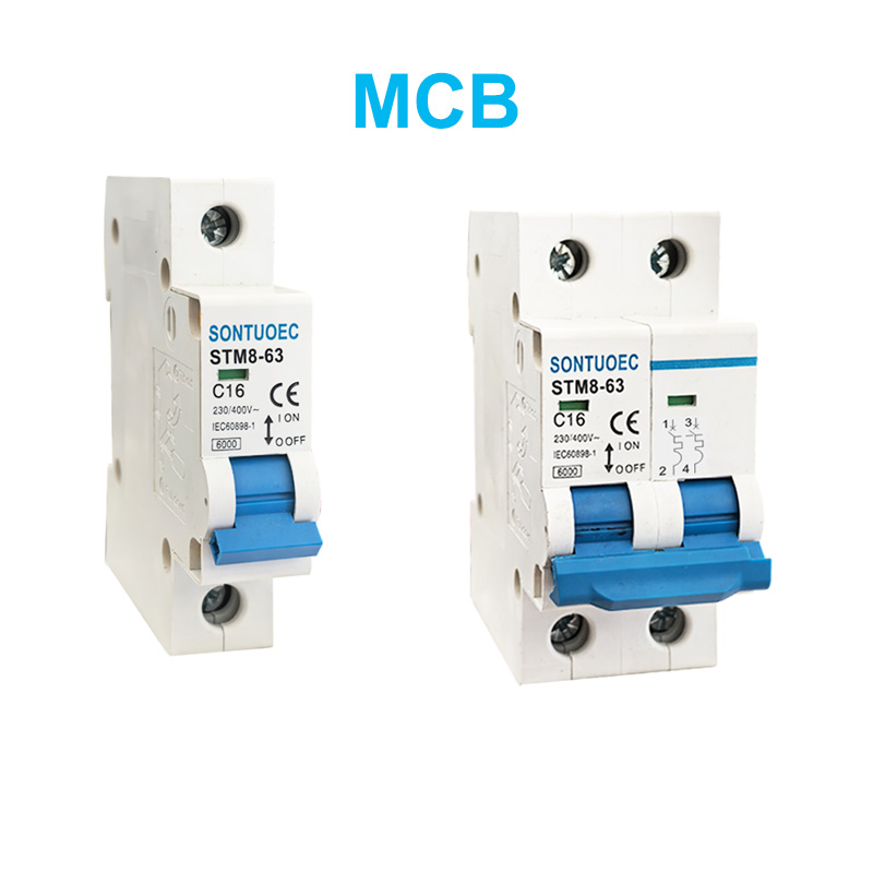 STM8-63 miniatyura tutqichini 6ka 1p 3p 4p 4A / 400V