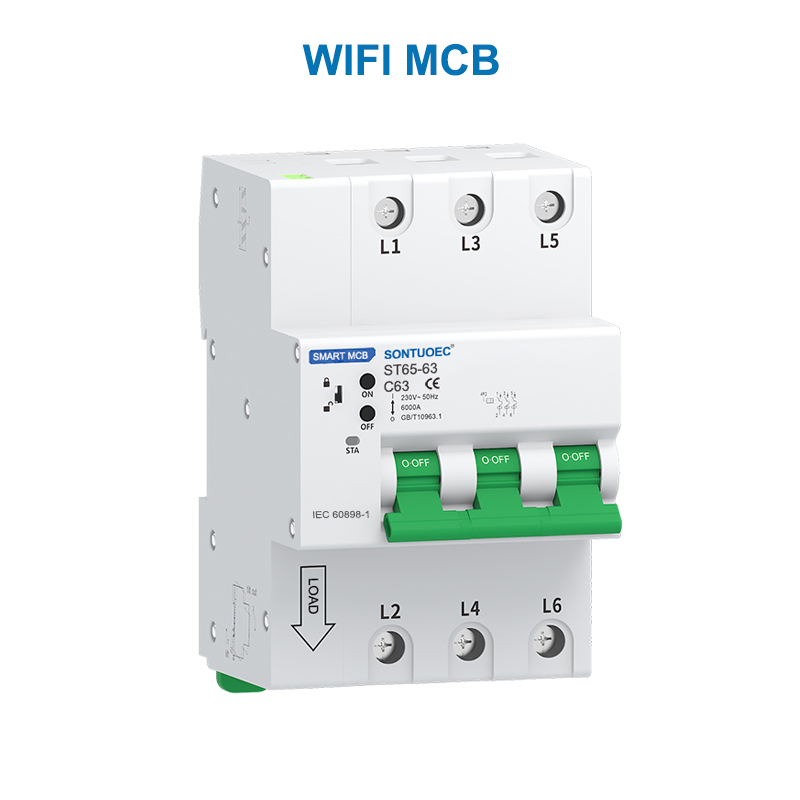 WiFi Rs485 ko'p funktsiyali MCB rcb rcbo aqlli mikroutik birlashtiruvchi